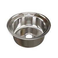 Мойка круг d 49 (0,8) вып 3 1/2 MIXLINE (глуб чаши 18см) с сифоном 528183