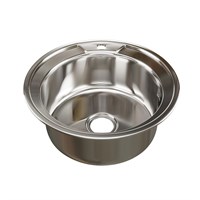 Мойка круг d 51 (0,6) вып 3 1/2 MIXLINE (глуб чаши 17см) с сифоном 528184
