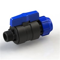 Кран шаровой обжим - наруж 25 - 3/4 ПЭ PN16 SPEKTR 529515