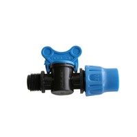 Кран шаровой обжим - наруж. 20 - 3/4 (мини) ПЭ POELSAN 529714