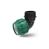 Отвод ПЭ с наруж. труб. резьбой 50х2