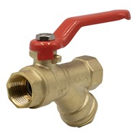 Кран с фильтром шаровой 1/2'' вн/вн рукоятка 530295