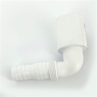 Адаптер под углом 90 для подключения слива бытовой техники, выход 40 мм, белый 859937