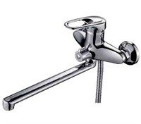 Смеситель для ванны и раковины 40к F22004 FRAP (L излив, лейка 1 реж, хром, латунь) 531230