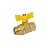 Кран газ шаровой 1/2'' вн/нар бабочка 11б27п Стандарт 231 ГАЛЛОП/ PN40 532621