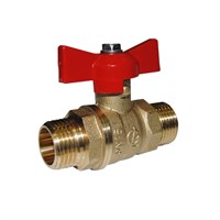 Кран шаровой 1/2'' нар/нар бабочка 11б27п1 Стандарт 233 ГАЛЛОП/PN 40 532623