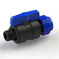 Кран шаровой обжим - наруж 20 - 1/2 ПЭ PN16 SPEKTR 532857