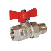 Кран шаровой со сгоном 1/2'' бабочка 11б27п1 Стандарт 232 ГАЛЛОП никель PN 40 533188