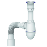 Сифон 1 1/2*40 А220 с гофрой 40*40*50  UNICORN 533253