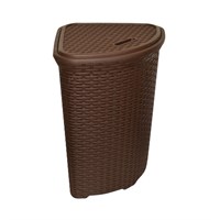 {{photo.Alt || photo.Description || 'Корзина д/белья с крышкой УГЛОВАЯ 60л  РОТАНГ коричневая'}}