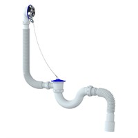 Обвязка на ванну 1 1/2*40 с нерж. вып.и перел с гофрой 40*40/50 S32 UNICORN (пробка+цепочка) 534500