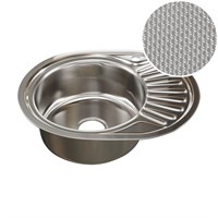 Мойка овал 57х45 (0,8) лев вып 3 1/2 MIXLINE 18 см с сифоном ДЕКОР 532302