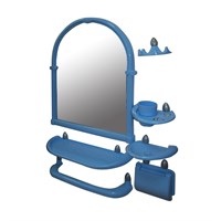 Набор д/ван ком с зерк ОЛИМПИЯ (6 пред) голубой 534629