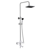 Душевая система Glauf NEB16-A123 (смеситель35К с изл+лейка 1поз.+душ.шланг+тропич.душ.) 535321