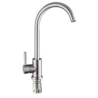 Смеситель для кухни 35к Glauf ZAP4-A090 НЕРЖ высокий излив, бок. ручка, п/гайку 535588