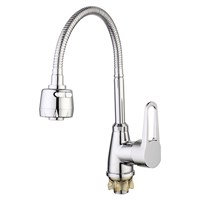 Смеситель для кухни 35к Glauf ZOP4-E045 гибкий излив, бок. ручка, п/гайку 535581