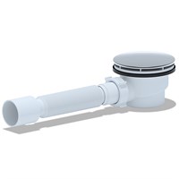 Сифон для душ.поддона 90*40 h65 с гофрой 40*50 Ani Е325VAL вальцовка АНИ пласт 535702