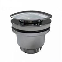 Выпуск для умывальника 60 мм решетка click-clack металл, высота 4 5мм, выход 1 1/4