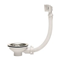 Выпуск чаша D90 мм из нерж. стали с прямоугольным переливом 873028