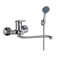 Смеситель для ванны и раковины 40к Казань КС 201242 S-нос мет флаж мет шланг лейка 536222