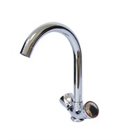 Смеситель для кухни 1/2 кер Казань КС 540138 мет маховики, высокий излив 536227