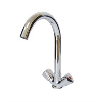 Смеситель для кухни 1/2 кер Казань КС 540158 мет маховики, высокий излив 536228