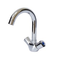 Смеситель для кухни 1/2 кер Казань КС 570007 мет маховики, лат гайка, без подводки 536224