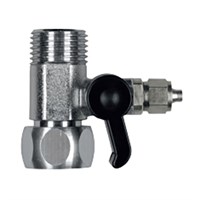 Кран шаровой присоединительный комплект 1/2'' металл PRIO (НОВАЯ ВОДА)  (Х105e) 509558