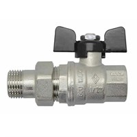 Кран шаровой со сгоном 1'' бабочка BUGATTI серия OREGON 322 (Италия) 536577