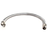 Гибкая подводка для воды НВ 1'', с угловым отводом, 80 см, DN 25, оплетка из нержавеющей стали, 871546