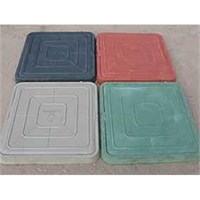 Люк канализ. полимерный 6 кН квадратный зеленый (660х60мм) 536893