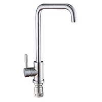 Смеситель для кухни 35к Glauf ZAP4-B090 НЕРЖ высокий излив, бок. ручка, п/гайку 537094