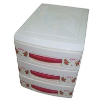 Мини-комод 3 ярус кремовый  ДЕКОР В25*Ш18*Г25 537938