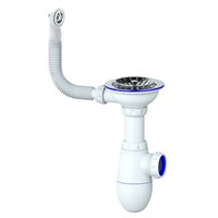 Сифон 3 1/2*40 B411P с круглым переливом  UNICORN (винт, шток, ручка - пластик) 538079