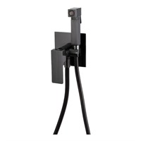 Гигиенический душ со смесителем Remer Absolute AU65CFP, чёрный брашированный хром 860120