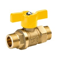 Кран газ шаровой 1/2'' нар/нар бабочка 11Б27п БАЗ Standart PN40 538730