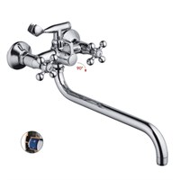 Смеситель для ванны и раковины 1/2 кер HB2619-2 HAIBA картридж перекл КРЕСТ 539071