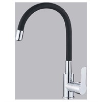 Смеситель для кухни 35к HB70112-7 HAIBA гибкий излив, б/отв боковая,ЧЕРНЫЙ/ХРОМ 539118