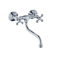 Смеситель для кухни настенный 1/2 кер HB4319 HAIBA Крест нижний излив 539083