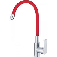 Смеситель для кухни 35к HB70112-6 HAIBA гибкий излив, б/отв боковая,КРАСНЫЙ/ХРОМ 539264