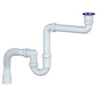 Сифон 1 1/2*40 Y315 под СТИРАЛЬНУЮ машину прямоточ. с гофрой 40*40*50  UNICORN 539529