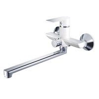 Смеситель для ванны и раковины 35к HB22505-8 HAIBA L-нос БЕЛЫЙ/ХРОМ 539261