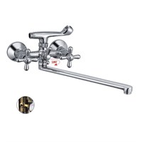 Смеситель для ванны и раковины 1/2 кер HB2125 HAIBA КРЕСТ шар див корп. L-нос 539287