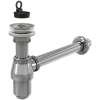 Сифон латунный хром. для умывальника с пробкой 1 1/4*32  A437  ALCAPLAST/Alcadrain 540519