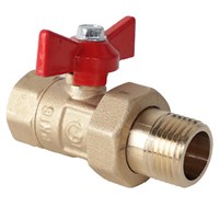 Кран шаровой со сгоном 1/2'' бабочка 11б27п1 Практик 132 ГАЛЛОП 540546