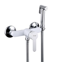 Смеситель с гигиенической лейкой 35k F2041-8 FRAP (белый/хром, латунь) 540091