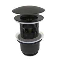 Донный клапан с переливом 1”1/4 Remer 905CC2114CFP, черный брашированный хром 866715