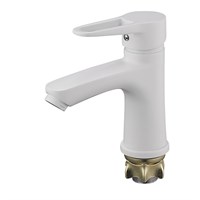 Смеситель для раковины 35к Glauf NUD1-A045YW п/гайку, БЕЛЫЙ 541880