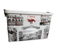 Контейнер д/хранения 50 л белый-черный Венеция 543112