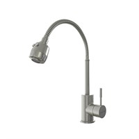 {{photo.Alt || photo.Description || 'Смеситель для кухни 35k MIXLINE МЛНС-0302 (MLSS-0302) гибкий металлический излив, п/гайку САТИН'}}